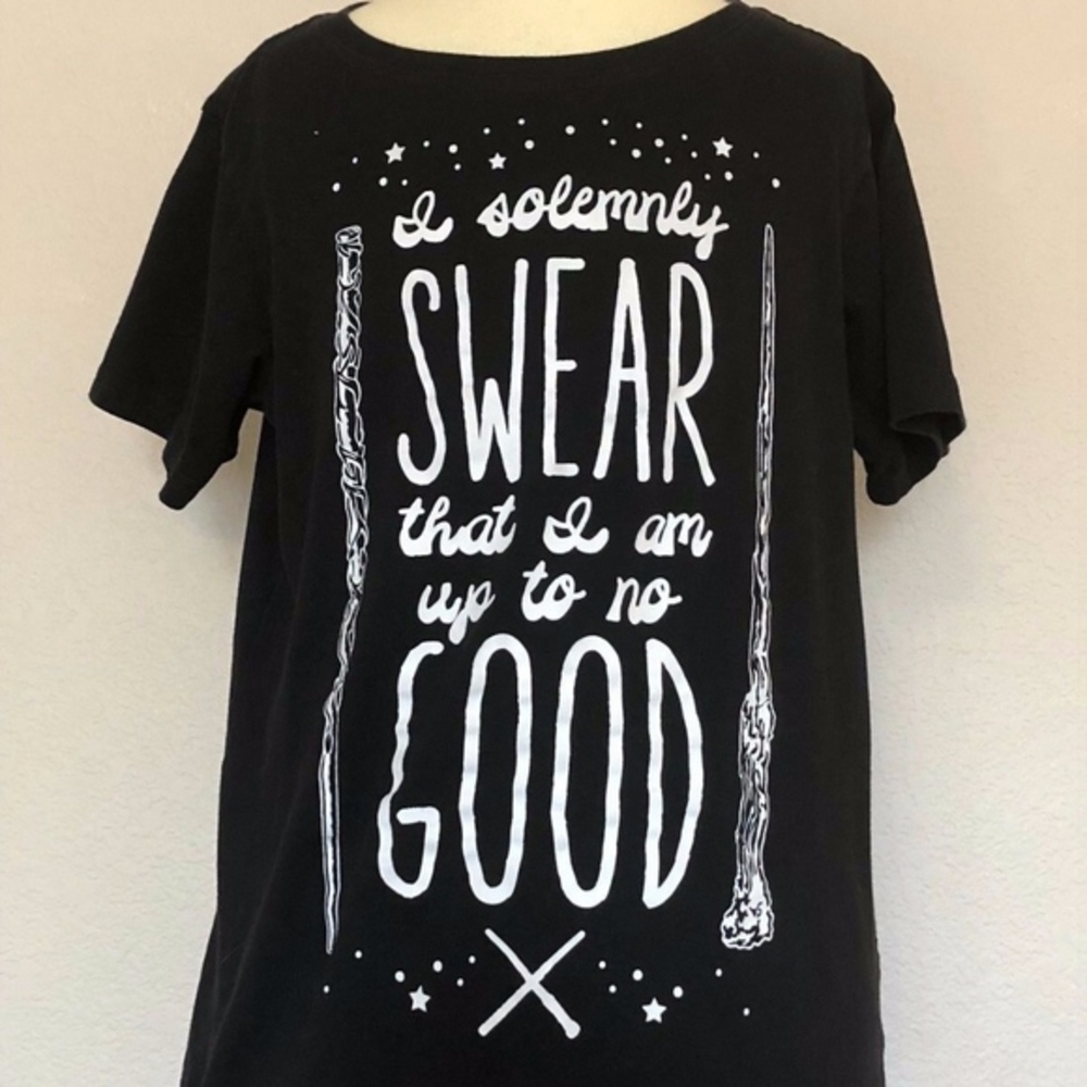 Harry Potter I Solemnly Sear - Black T-shirt Small